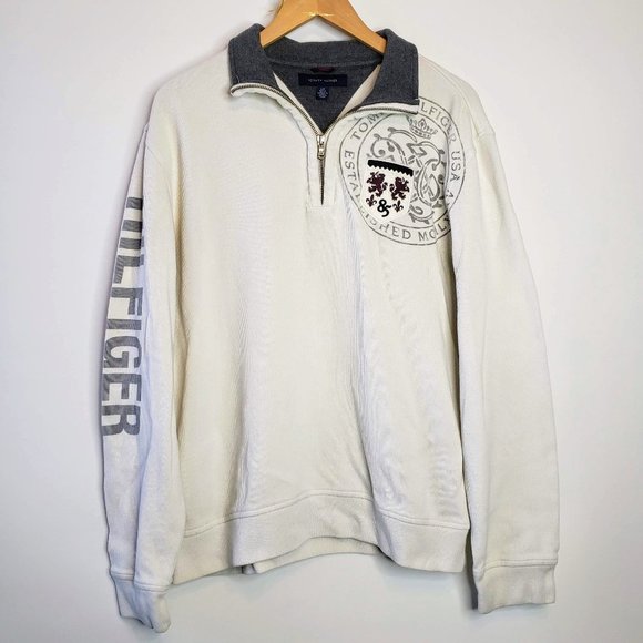 Tommy Hilfiger Embroidered Crest Pullover Sweater L - Picture 1 of 5